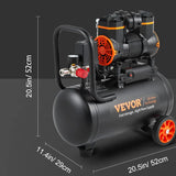 VEVOR Silent Air Compressor 900W 1450W 1800W Quiet Oil-free Portable