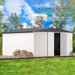 12' X 12' Shed Metal Outdoor Storage Sheds & Outdoor Storage with Lockable Doors