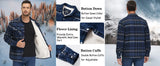 Plaid Flannel Shirt Fleece Jacket Mens Casual Cotton Jackets