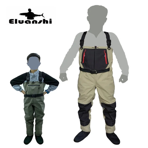 2022 fly fishing Children to adults waders neoprene foot for men