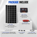 200W Solar Panel Kit High Efficiency Monocrystalline RV Caravan Marine Camper
