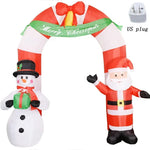 Inflatables Arch Santa Claus Snowman LED Lighted Blow Up Archway Christmas Outdoor