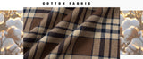 Plaid Flannel Shirt Fleece Jacket Mens Casual Cotton Jackets