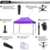 Patio Pop Up Canopy Tent 10x15 Commercial-Series (Purple) Camping Tents