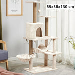 Multi-layer Cat Tree House With Swing Hammock Cat Climbing Tower