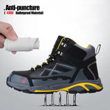 LARNMERN Mens Steel Toe Work Safety Shoes Lightweight Breathable