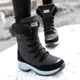 Moipheng Women Boots Winter Keep Warm Quality Mid-Calf Snow Boots Ladies