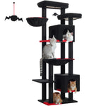 Multi-Level Cat Tree with Scratching Posts Cozy Condo Hammock Large Top Perch