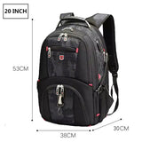 Waterproof 20 Inch Laptop Backpacks USB Charging School Bag