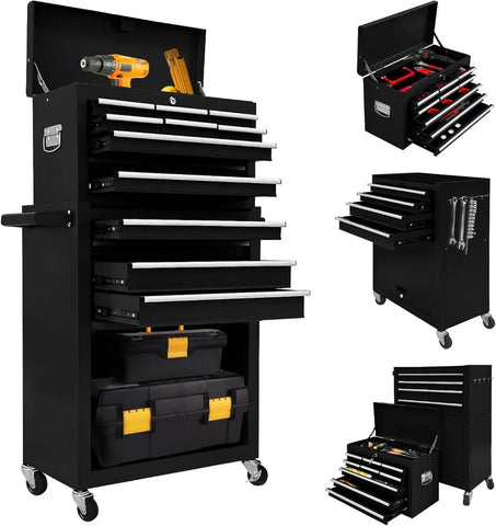 Drawer Rolling Toolbox With Wheels Large Capacity Tool Storage Cabinet