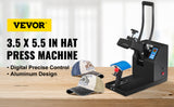 VEVOR Hat Cap Heat Press 5.5 x 3.5 inch Heat Transfer Stamping Sublimation Machine