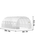 VEVOR Walk-in Tunnel Greenhouse Galvanized Frame & Waterproof Cover 15x7x7/10x7x7/20x10x7/12x7x7 ft Greenhouse