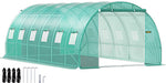 VEVOR Walk-in Tunnel Greenhouse Galvanized Frame & Waterproof Cover 15x7x7/10x7x7/20x10x7/12x7x7 ft Greenhouse