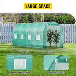 VEVOR Walk-in Tunnel Greenhouse Galvanized Frame & Waterproof Cover 15x7x7/10x7x7/20x10x7/12x7x7 ft Greenhouse