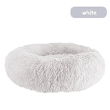 Donut Dog Bed Warm Soft Long Plush Pet Cushion - rloutdoorshop