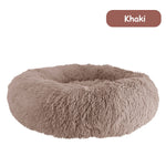 Donut Dog Bed Warm Soft Long Plush Pet Cushion - rloutdoorshop