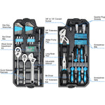 228PCS Auto Repair Hand Tool Set,1/2 3/8inch Hand Ratchet Wrench