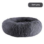 Donut Dog Bed Warm Soft Long Plush Pet Cushion - rloutdoorshop