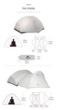 Nature hike Mongar 2 Tent 2 Person Backpacking Tent 20D Ultralight Travel Tent