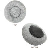 Donut Dog Bed Warm Soft Long Plush Pet Cushion - rloutdoorshop