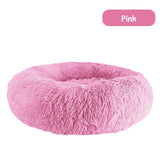 Donut Dog Bed Warm Soft Long Plush Pet Cushion - rloutdoorshop