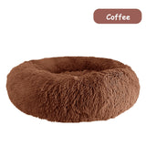 Donut Dog Bed Warm Soft Long Plush Pet Cushion - rloutdoorshop