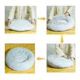 Donut Dog Bed Warm Soft Long Plush Pet Cushion - rloutdoorshop