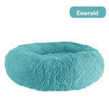 Donut Dog Bed Warm Soft Long Plush Pet Cushion - rloutdoorshop