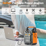 200W Power Station 110V 220V 48000mAh Portable Solar Generator