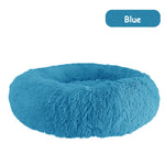 Donut Dog Bed Warm Soft Long Plush Pet Cushion - rloutdoorshop