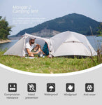 Nature hike Mongar 2 Tent 2 Person Backpacking Tent 20D Ultralight Travel Tent