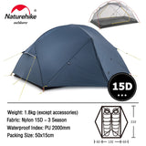 Nature hike Mongar 2 Tent 2 Person Backpacking Tent 20D Ultralight Travel Tent