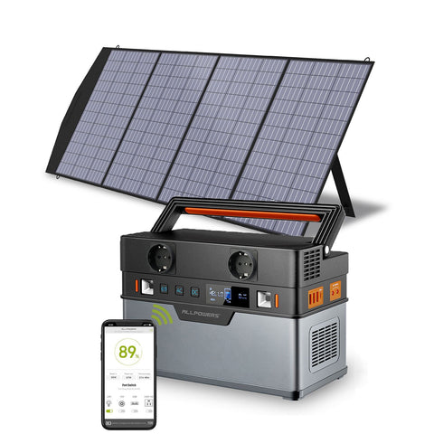 ALLPOWERS Portable Power Station 288Wh 300W, 606Wh 700W Solar Generator