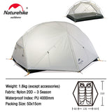 Nature hike Mongar 2 Tent 2 Person Backpacking Tent 20D Ultralight Travel Tent